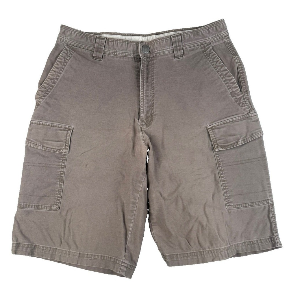 Columbia Mens Cargo Shorts 32 Brown Cotton Stretch Hiking Outdoor Utility